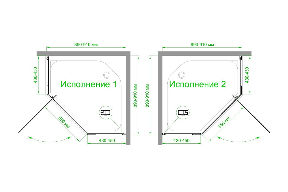 Душевой уголок Royal Bath TR RB90TR-C-BL 90х90 матовое стекло/профиль черный купить в интернет-магазине Sanbest