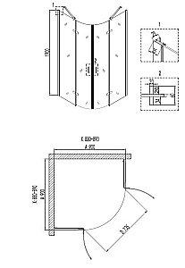 Душевой уголок Niagara NOVA 6815 90x90 прозрачный/черный купить в интернет-магазине Sanbest