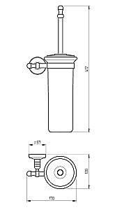 Ершик для унитаза Migliore MIRELLA 17238 хром купить в интернет-магазине сантехники Sanbest