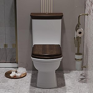 Унитаз-компакт напольный Опадирис Риспекто OS39724A белый, с бачком, с крышкой микролифт купить в интернет-магазине Sanbest