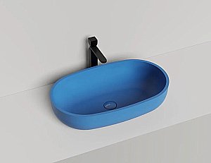 Раковина накладная Salini GLORIA 05 1102205MF 64 из искусственного камня S-Stone, матовая, цвет по RAL полностью купить в интернет-магазине Sanbest