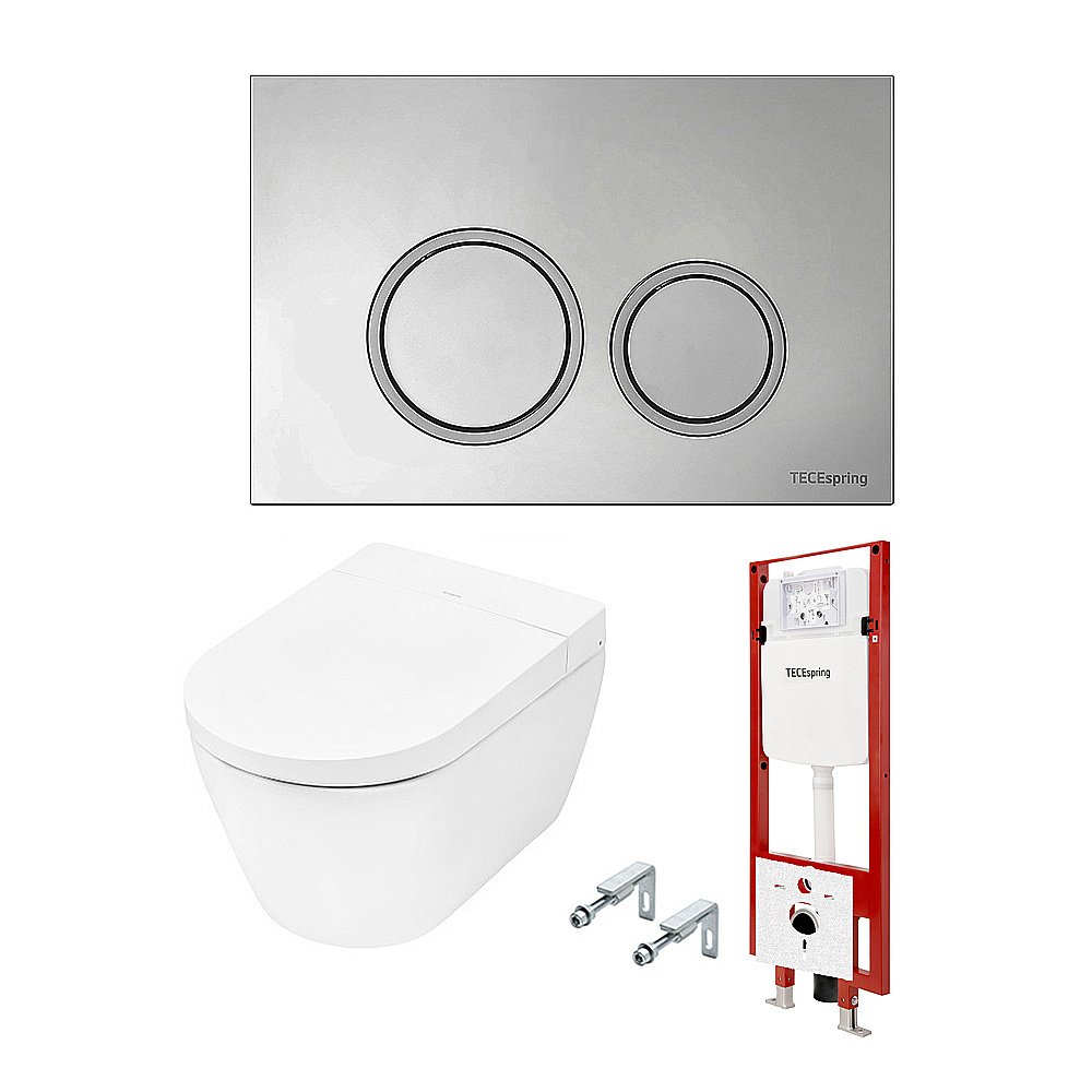Унитаз-биде TECE Spring S955799 безободковый, слив торнадо, с инсталляцией, с крышкой микролифт купить в интернет-магазине Sanbest