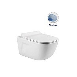 Унитаз подвесной Vincea IDEA VT1-33 безободковый, с крышкой микролифт, белый купить в интернет-магазине Sanbest