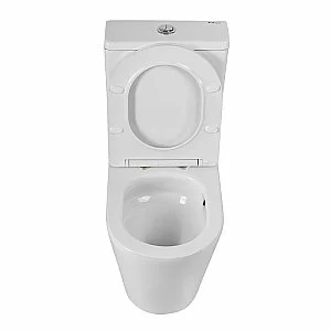 Унитаз напольный BelBagno FLAY-TOR BB2149CP-TOR/SC белый, с крышкой микролифт, с бачком, безободковый, слив-торнадо купить в интернет-магазине Sanbest