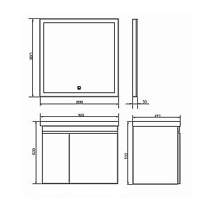 Тумба с раковиной Comforty Осло 80 для ванной в интернет-магазине Sanbest