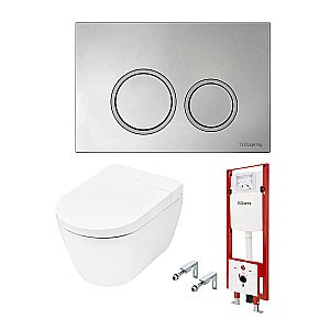 Унитаз-биде TECE Spring S955799 безободковый, слив торнадо, с инсталляцией, с крышкой микролифт купить в интернет-магазине Sanbest