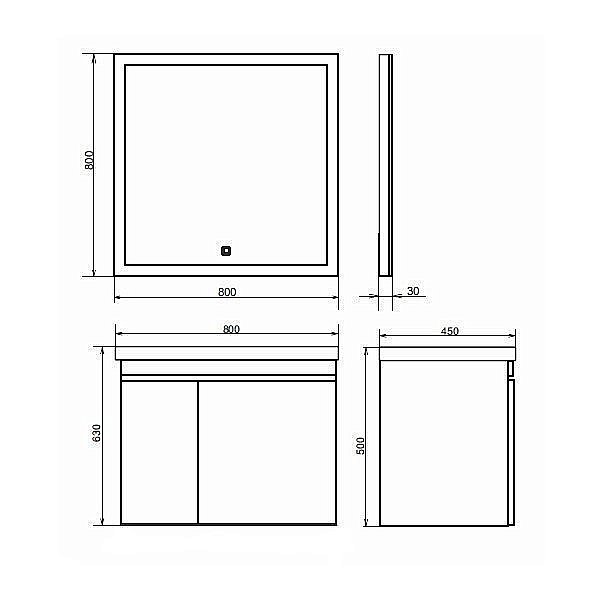 Тумба с раковиной Comforty Осло 80 для ванной в интернет-магазине Sanbest