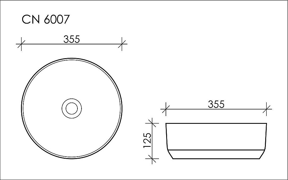 Раковина накладная Ceramica Nova Element CN6007 35 черный матовый купить в интернет-магазине Sanbest