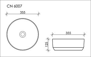 Раковина накладная Ceramica Nova Element CN6007 35 черный матовый купить в интернет-магазине Sanbest