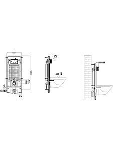 Унитаз подвесной WeltWasser WW MERZBACH 10000014147 с крышкой микролифт, безободковый, смыв торнадо, в комплекте с инсталяцией, черный матовый купить в интернет-магазине Sanbest