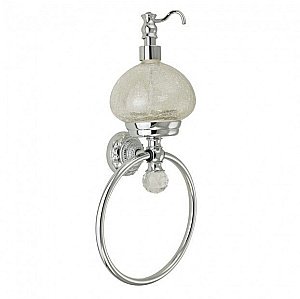 Диспенсер Migliore Cristalia ML.CRS-60.226.CR стекло с декором/хром-swarovski купить в интернет-магазине сантехники Sanbest