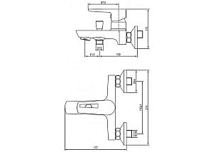 Смеситель для ванны с душем Aquanet Logic AF320-20С купить в интернет-магазине сантехники Sanbest