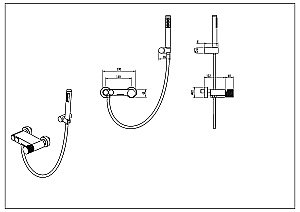 Смеситель для ванны Boheme Stick 123-GG.4 золото/ручка SPIRALE купить в интернет-магазине сантехники Sanbest