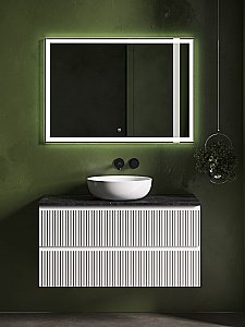 Тумба с раковиной Sancos SNOB R 100 со столешницей, белая матовый для ванной в интернет-магазине Sanbest