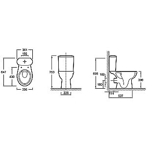 Унитаз напольный Jacob Delafon LOUIS E28062RU-00 безободковый, с бачком, с крышкой микролифт, белый купить в интернет-магазине Sanbest