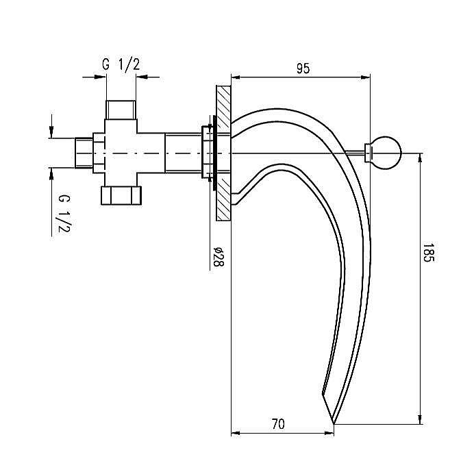 Излив водопад на ванну Rav-Slezak VOD7200 хром купить в интернет-магазине сантехники Sanbest