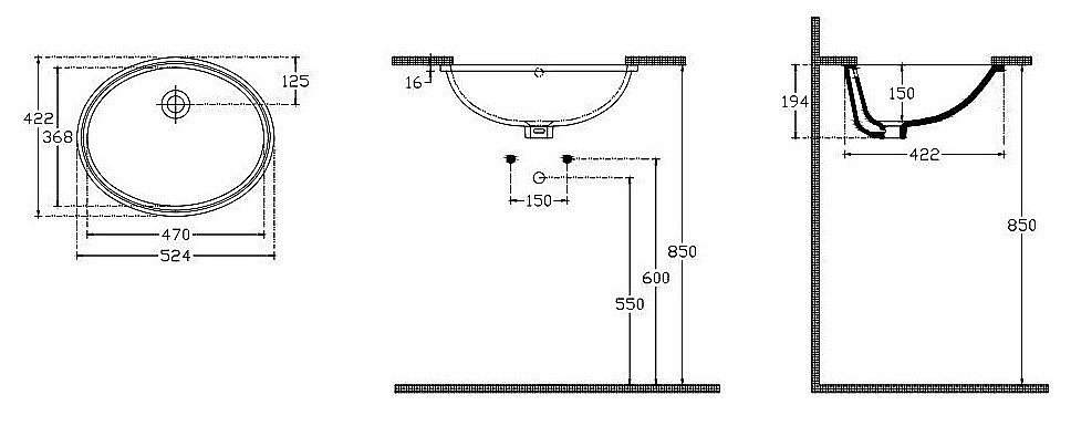 Раковина ISVEA Soluzione 52 10AR77051SV белая купить в интернет-магазине Sanbest
