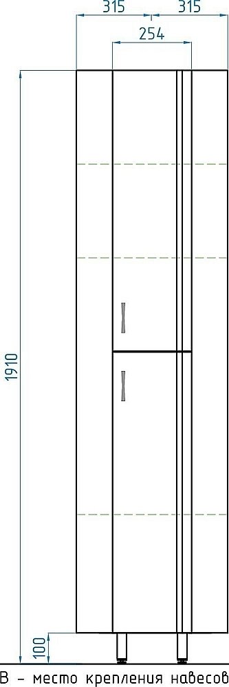 Колонна напольная Style Line Эко Стандарт Веер 63 для ванной в интернет-магазине сантехники Sanbest