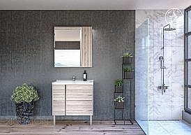 Тумба с раковиной Акватон Стоун 80 сосна арлингтон для ванной в интернет-магазине Sanbest