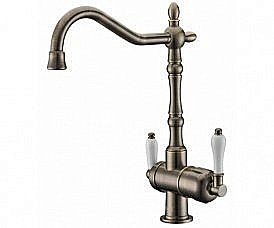 Смеситель для кухни Zorg Sanitary ZR 326 YF Античная бронза купить в интернет-магазине сантехники Sanbest