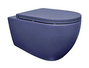 Унитаз подвесной Isvea Infinity 10NF02001SV-2Z синий матовый, безободковый купить в интернет-магазине Sanbest