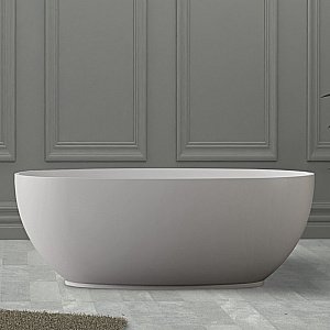 Ванна из искусственного камня ABBER Stein AS9641-1.5 150х78 белая матовая купить в интернет-магазине Sanbest