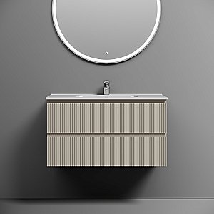 Тумба с раковиной Sancos Snob T 90 SNT90CE бежевая матовая для ванной в интернет-магазине Sanbest