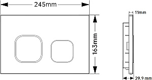 Кнопка смыва Allen Brau EVO O 9.2EV02.20 белая купить в интернет-магазине сантехники Sanbest