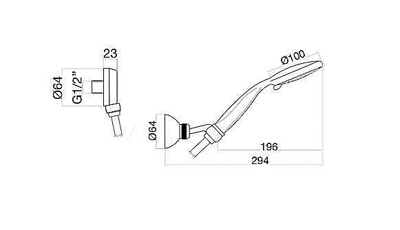Душевой гарнитур Webert AC0489560 черный купить в интернет-магазине сантехники Sanbest