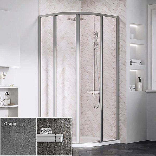 Душевой уголок Ravak SUPERNOVA SKCP4 90x90 сатин/Grape купить в интернет-магазине Sanbest