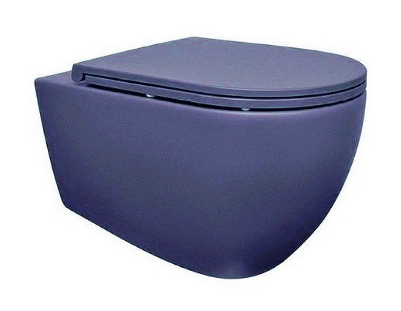 Унитаз подвесной Isvea Infinity 10NF02001SV-2Z синий матовый, безободковый купить в интернет-магазине Sanbest