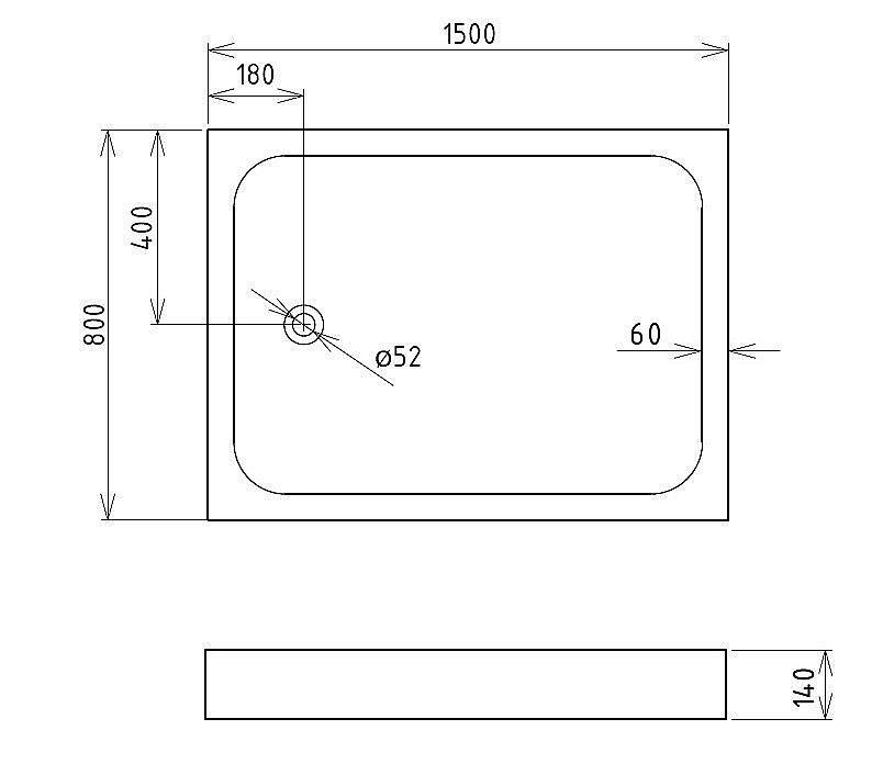 Душевой поддон Gemy ST13C 150x80 белый купить в интернет-магазине Sanbest