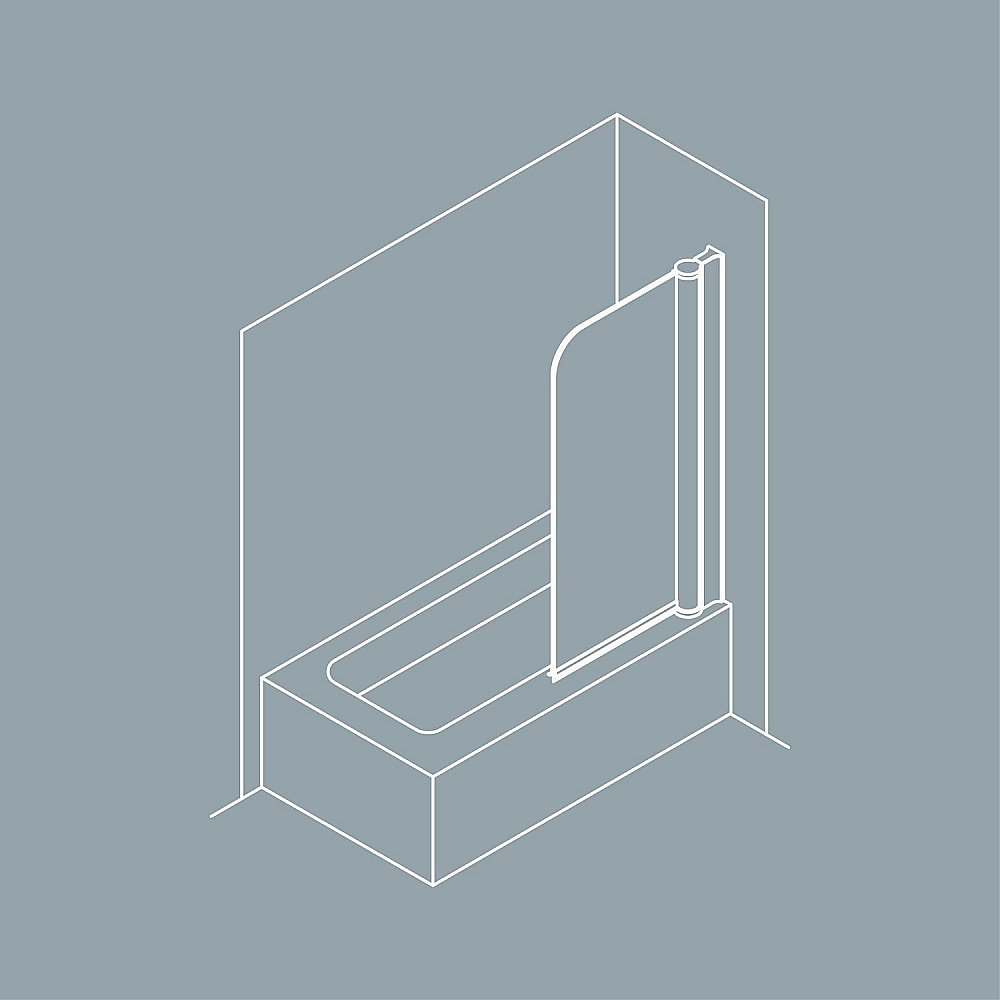 Шторка на ванну Koller Pool Aqua Line MP93 75 прозрачная купить в интернет-магазине Sanbest