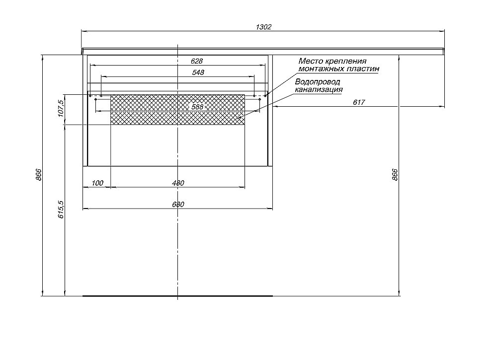 Тумба с раковиной Aquanet Токио 236917 130 белый для ванной в интернет-магазине Sanbest