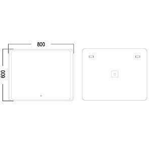 Зеркало Loranto Скай CS00098014 80х60 сенсорный выключатель в ванную от интернет-магазине сантехники Sanbest