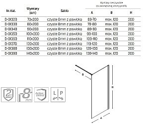 Душевое ограждение NEW TRENDY VELIO 140 D-0139B стекло прозрачное/профиль хром купить в интернет-магазине Sanbest