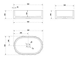 Раковина Abber Stein 56 AS2655 белая матовая купить в интернет-магазине Sanbest