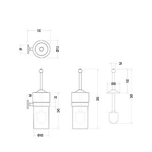 Ершик для унитаза DEVON&DEVON Cavendish WM12CR купить в интернет-магазине сантехники Sanbest