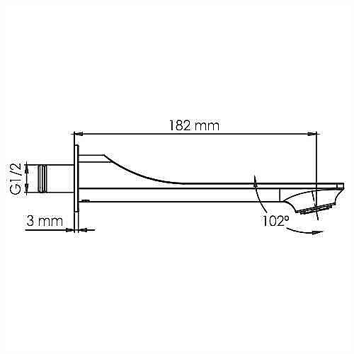 Излив для ванны WasserKRAFT A174 купить в интернет-магазине сантехники Sanbest