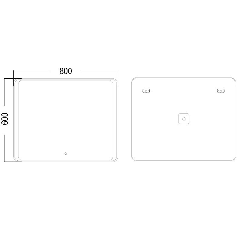 Зеркало Loranto Скай CS00098014 80х60 сенсорный выключатель в ванную от интернет-магазине сантехники Sanbest