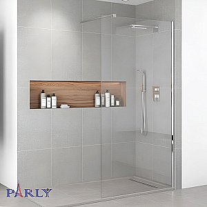 Душевое ограждение Parly T80 профиль хром/стекло прозрачное купить в интернет-магазине Sanbest