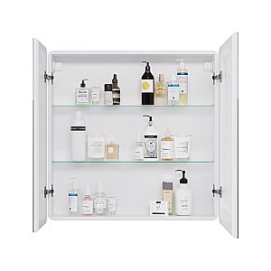 Шкаф зеркальный c LED-подсветкой Dreja POINT 80x90 белый купить в интернет-магазине сантехники Sanbest