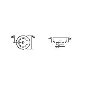 Раковина накладная Kerasan Nolita 40 534430 белая матовая купить в интернет-магазине Sanbest