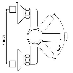 Смеситель для ванны Vidima Uno BA238AA купить в интернет-магазине сантехники Sanbest