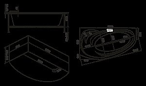 Ванна акриловая BAS Флорида 160x88 купить в интернет-магазине Sanbest