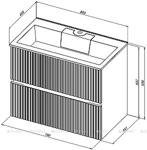 Тумба с раковиной Aquanet Джейн 80 мисти грин для ванной в интернет-магазине Sanbest