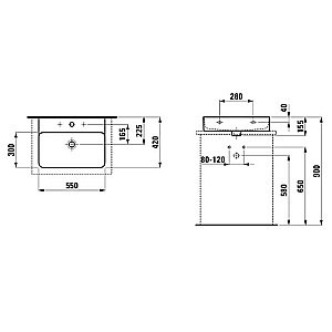 Раковина Laufen VAL 8.1628.2.000.104.1 белая купить в интернет-магазине Sanbest