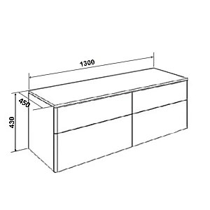 Тумба с раковиной Orange Otto Ot-130TuMDF 130 белая для ванной в интернет-магазине Sanbest