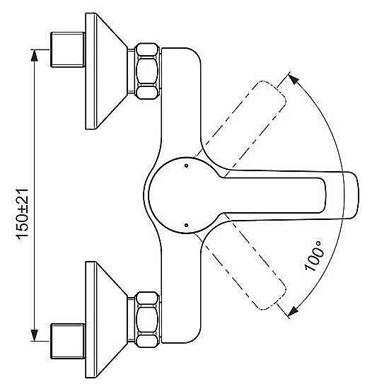 Смеситель для ванны Vidima Uno BA238AA купить в интернет-магазине сантехники Sanbest