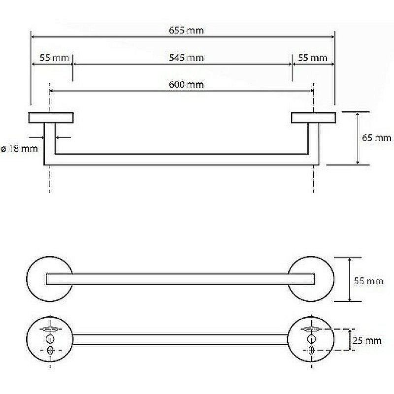 Полотенцедержатель Bemeta Hematit 159204042 антрацит купить в интернет-магазине сантехники Sanbest